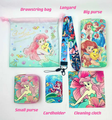 Mermaid purse gift Set (Bags/Purse/Card Holder/Lanyard/Cleaning Cloth)