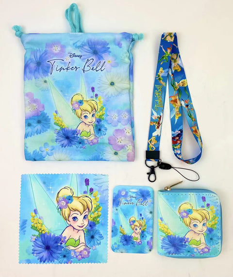 Tinkerbell purse gift Set (Bags/Purse/Card Holder/Lanyard/Cleaning Cloth)