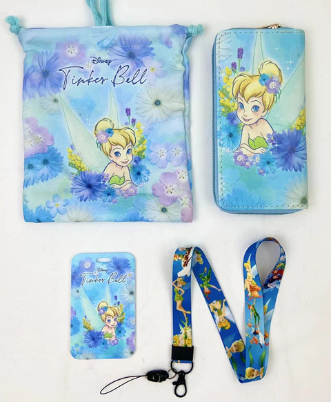 Tinkerbell purse gift Set (Bags/Purse/Card Holder/Lanyard/Cleaning Cloth)