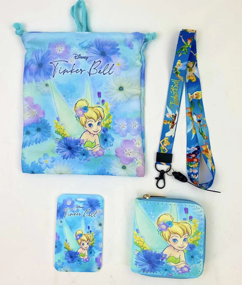 Tinkerbell purse gift Set (Bags/Purse/Card Holder/Lanyard/Cleaning Cloth)