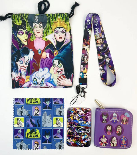 Villain purse gift Set (Bags/Purse/Card Holder/Lanyard/Cleaning Cloth)