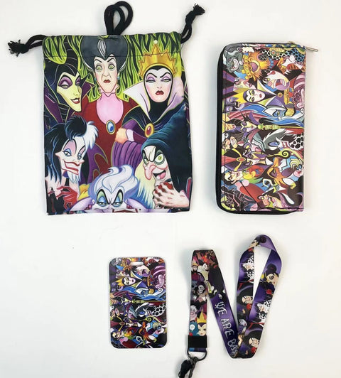 Villain purse gift Set (Bags/Purse/Card Holder/Lanyard/Cleaning Cloth)
