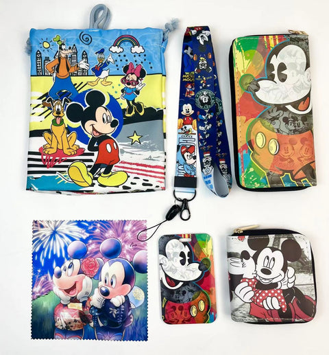Mickey purse gift Set (Bags/Purse/Card Holder/Lanyard/Cleaning Cloth)