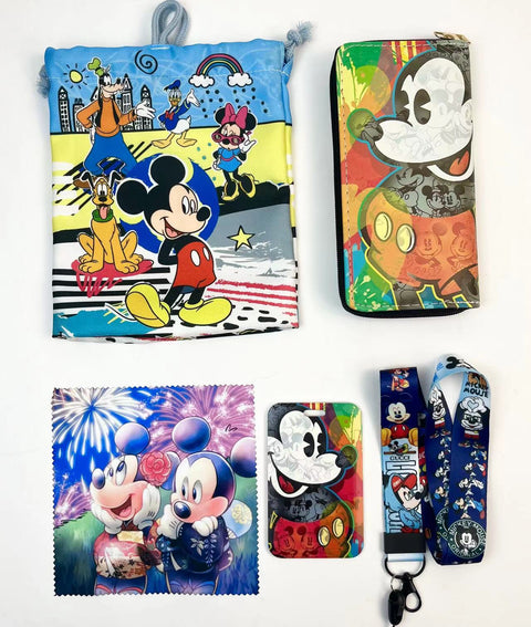 Mickey purse gift Set (Bags/Purse/Card Holder/Lanyard/Cleaning Cloth)