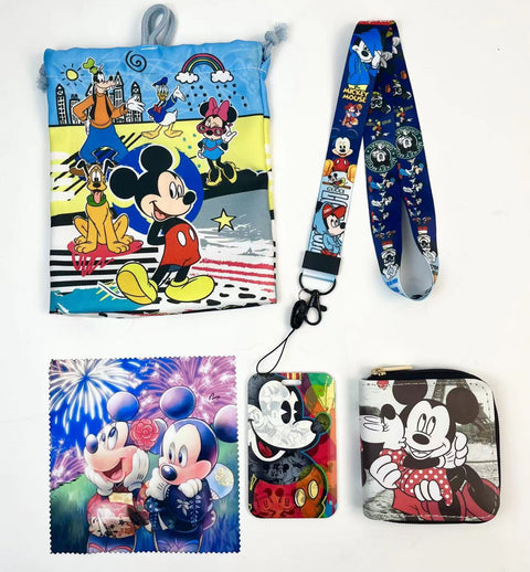 Mickey purse gift Set (Bags/Purse/Card Holder/Lanyard/Cleaning Cloth)