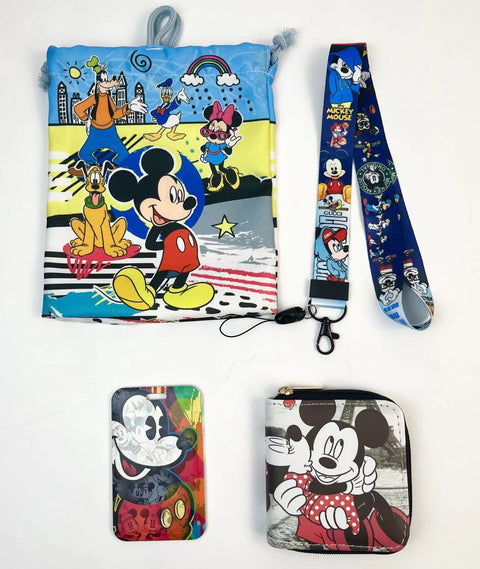 Mickey purse gift Set (Bags/Purse/Card Holder/Lanyard/Cleaning Cloth)