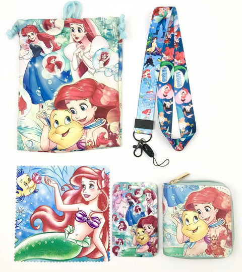 Mermaid purse gift Set (Bags/Purse/Card Holder/Lanyard/Cleaning Cloth)