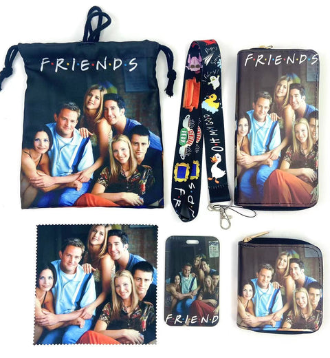 Friends purse gift Set (Bags/Purse/Card Holder/Lanyard/Cleaning Cloth)