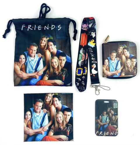 Friends purse gift Set (Bags/Purse/Card Holder/Lanyard/Cleaning Cloth)
