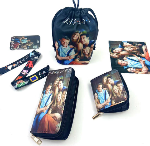 Friends purse gift Set (Bags/Purse/Card Holder/Lanyard/Cleaning Cloth)