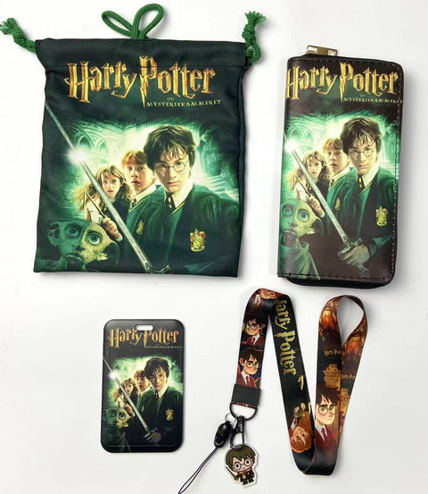 Harry Potter purse gift Set (Bags/Purse/Card Holder/Lanyard/Cleaning Cloth)