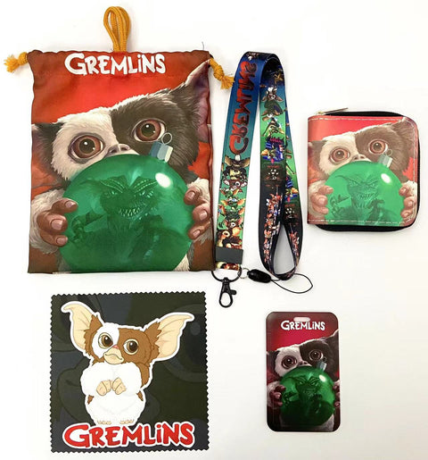 Gremlins purse gift Set (Bags/Purse/Card Holder/Lanyard/Cleaning Cloth)