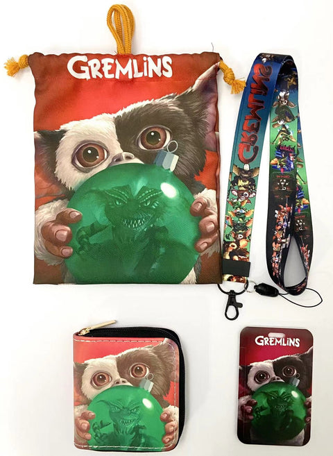 Gremlins purse gift Set (Bags/Purse/Card Holder/Lanyard/Cleaning Cloth)