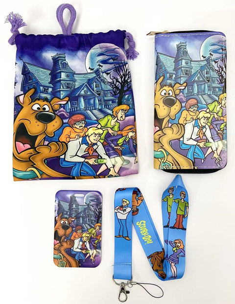 Scooby-Doo purse gift Set (Bags/Purse/Card Holder/Lanyard/Cleaning Cloth)