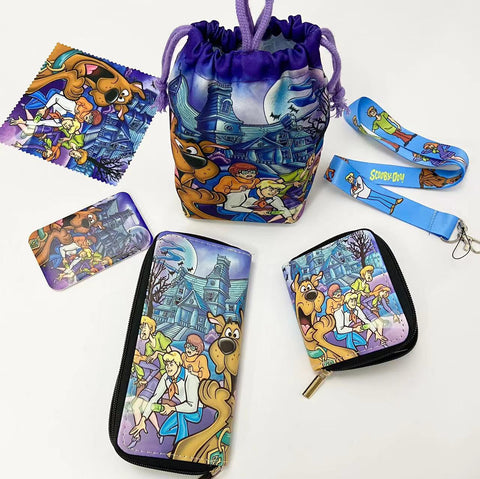 Scooby-Doo purse gift Set (Bags/Purse/Card Holder/Lanyard/Cleaning Cloth)