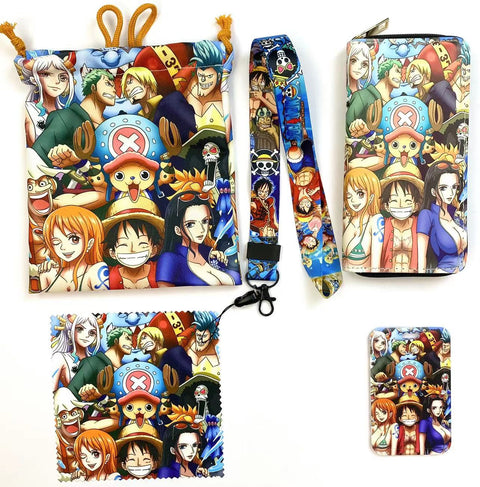 One Piece purse gift Set (Bags/Purse/Card Holder/Lanyard/Cleaning Cloth)