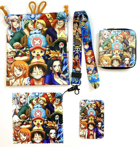 One Piece purse gift Set (Bags/Purse/Card Holder/Lanyard/Cleaning Cloth)