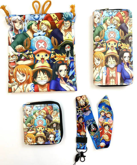 One Piece purse gift Set (Bags/Purse/Card Holder/Lanyard/Cleaning Cloth)