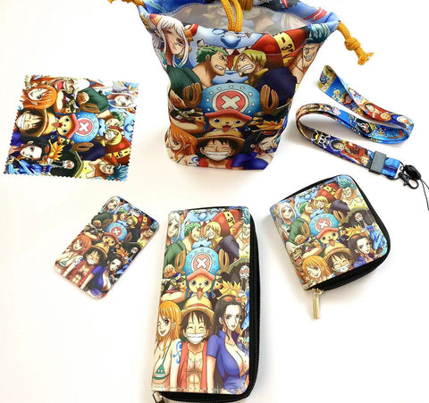 One Piece purse gift Set (Bags/Purse/Card Holder/Lanyard/Cleaning Cloth)