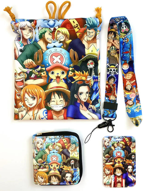 One Piece purse gift Set (Bags/Purse/Card Holder/Lanyard/Cleaning Cloth)