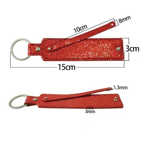 Leather Alloy DIY Double Layer Wrist/Keychain