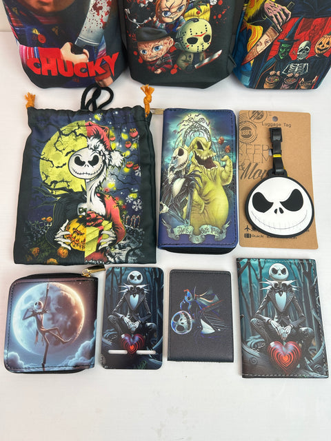 Horror NBC purse gift Set (Bags/Purse/Card Holder/Lanyard/Cleaning Cloth)