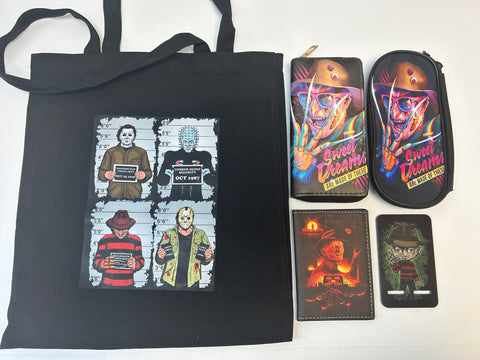 Freddy Tote bag gift set (Bags/Purse/phone Holder/notebook/mousepad)