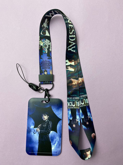 Wednesday  Addams Family Lanyard Neck Strap For Keys ID Card