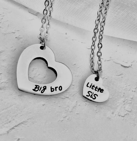 2Pcs/For 2 sibling necklace