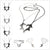 2Pcs Heart Bat Wing Necklace